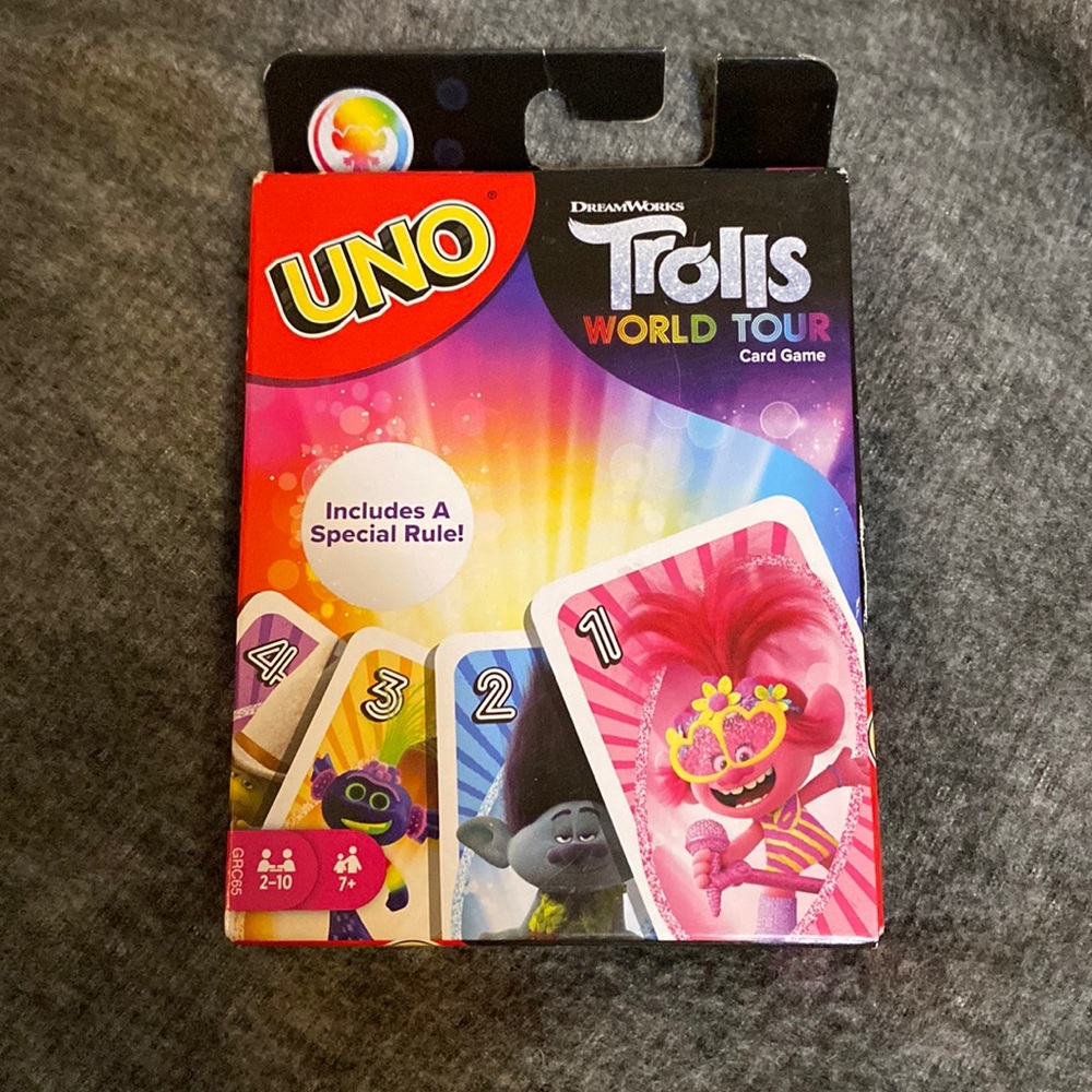 Uno Trolls World Tour Card Gamr